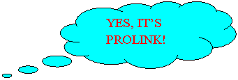 雲朵形圖說文字: YES, IT’S PROLINK!